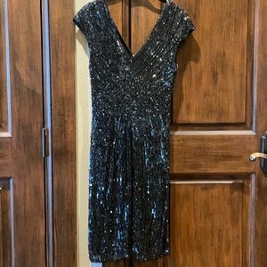 Parker black sequins dress
